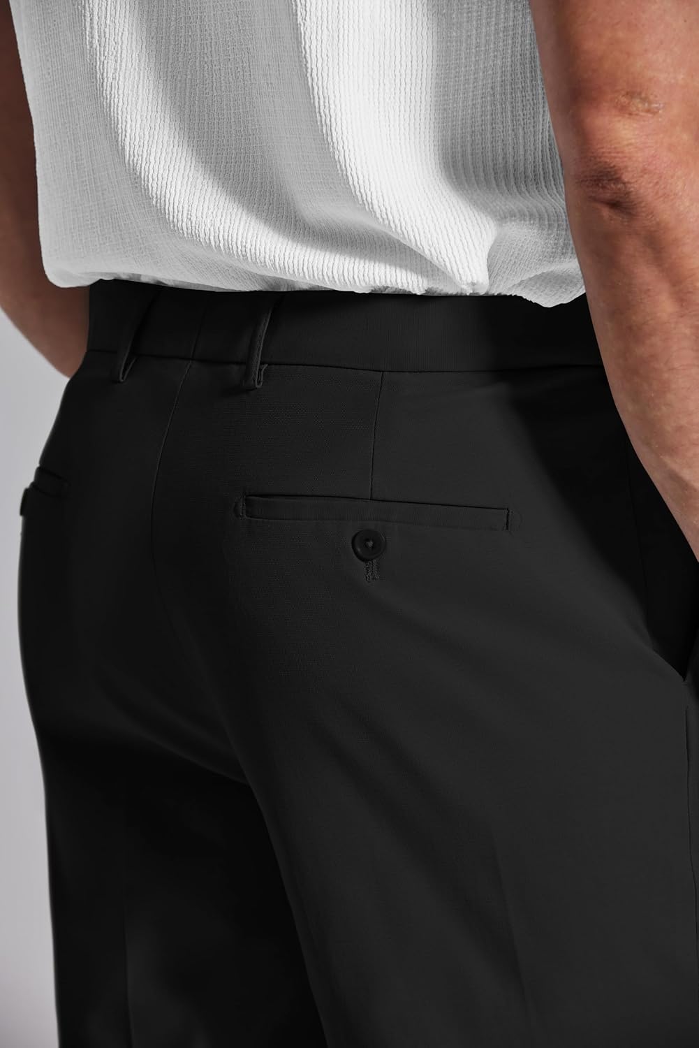 COOFANDY Mens Classic Dress Pants Expandable Waist Suit Pants Breathable Business Casual Slacks