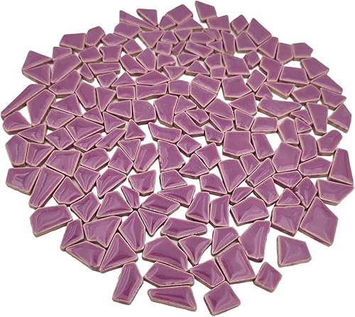 Vista 64 de Azulejos de mosaico de cerámica de 7.05 oz para manualidades, azulejos de mosaico de porcelana de 0.2 x 0.8 pulgadas para decoración del hogar