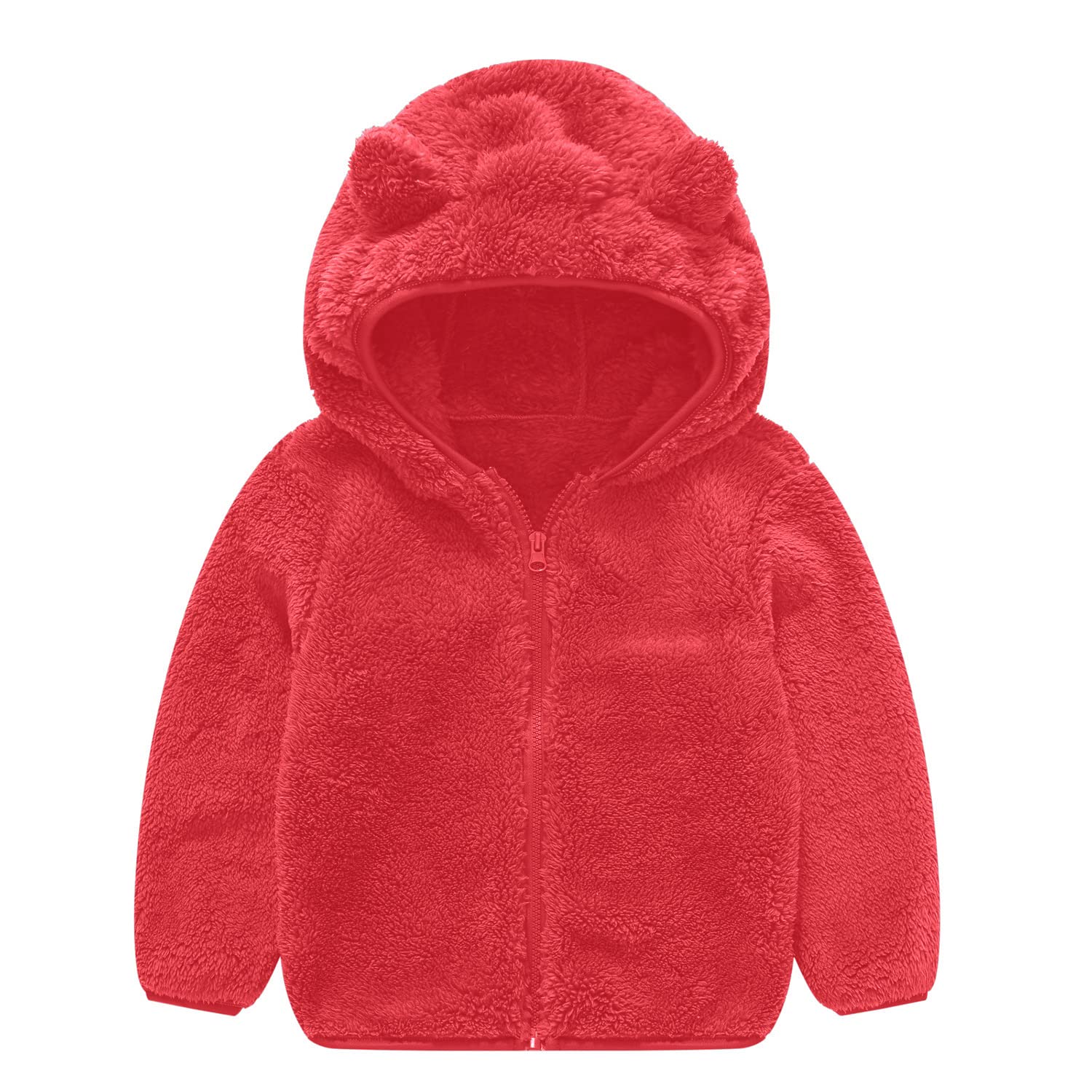 JESKIDS Toddler Girls Boys Fleece Hoody Jacket Zip Up Teddy Coat Warm Winter Outwear