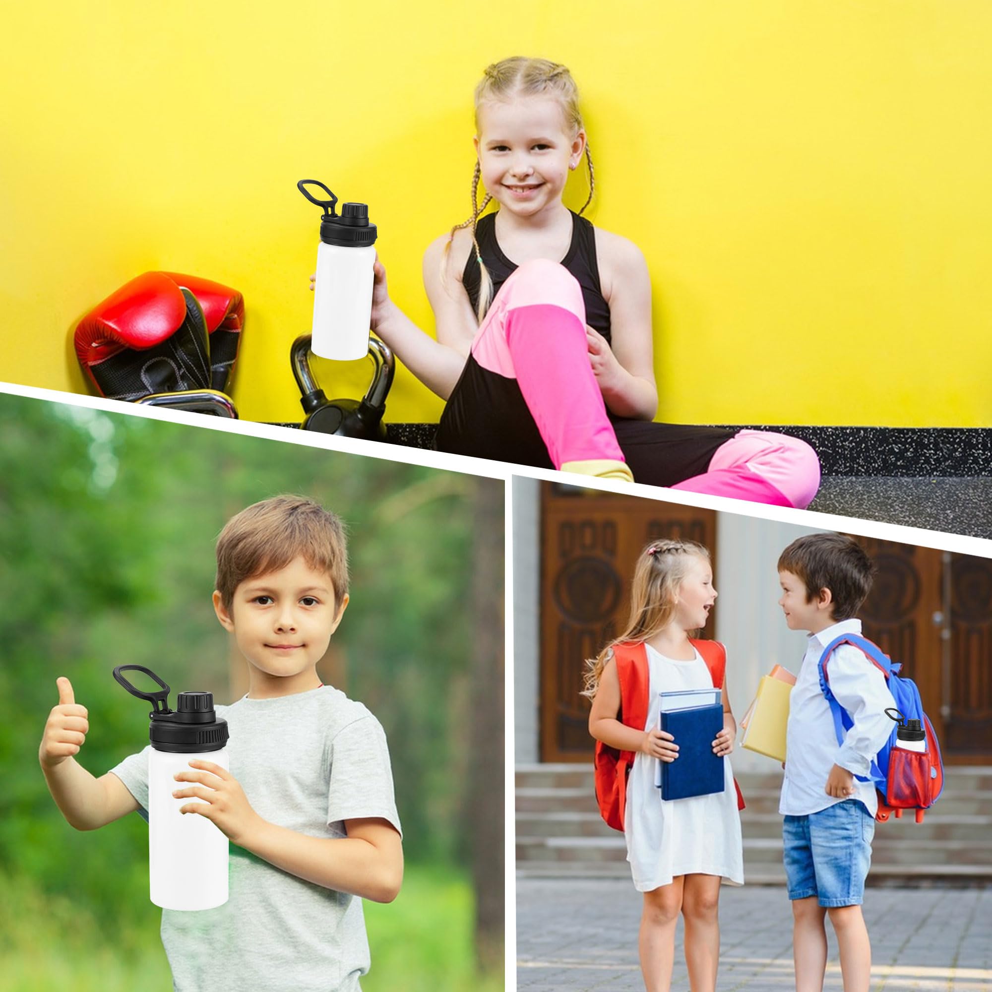 6 Pack Sublimation Water Bottle Blanks, 24oz Stainless Steel 7 thumbnail image