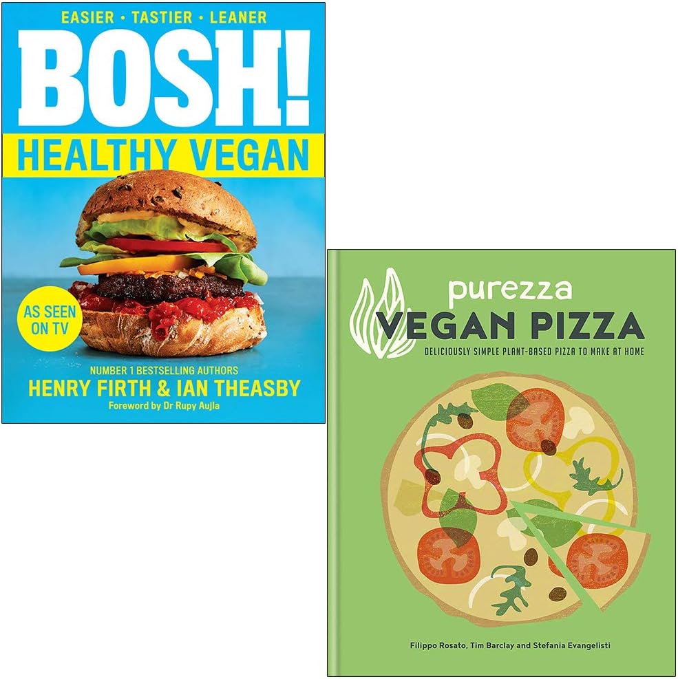 BOSH Healthy Vegan By Henry Firth, Ian Theasby & Purezza Vegan Pizza By Filippo Rosato, Stefania Evangelisti, Tim Barclay 2 Books Collection Set