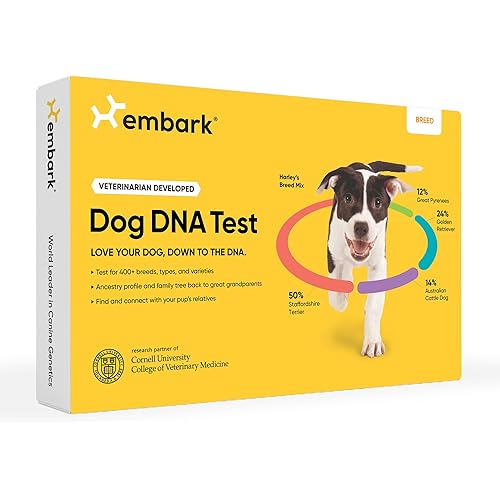 Embark Breed Identification Kit - Most Accurate Dog DNA Testing Kit - 99% Breed Ancestry Accuracy for Mixed Breed Dogs - Plus Relative Finder & Family Tree