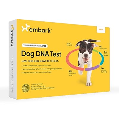 Embark Breed Identification Kit - Most Accurate Dog DNA Testing Kit - 99% Breed Ancestry Accuracy for Mixed Breed Dogs - Plus Relative Finder & Family Tree