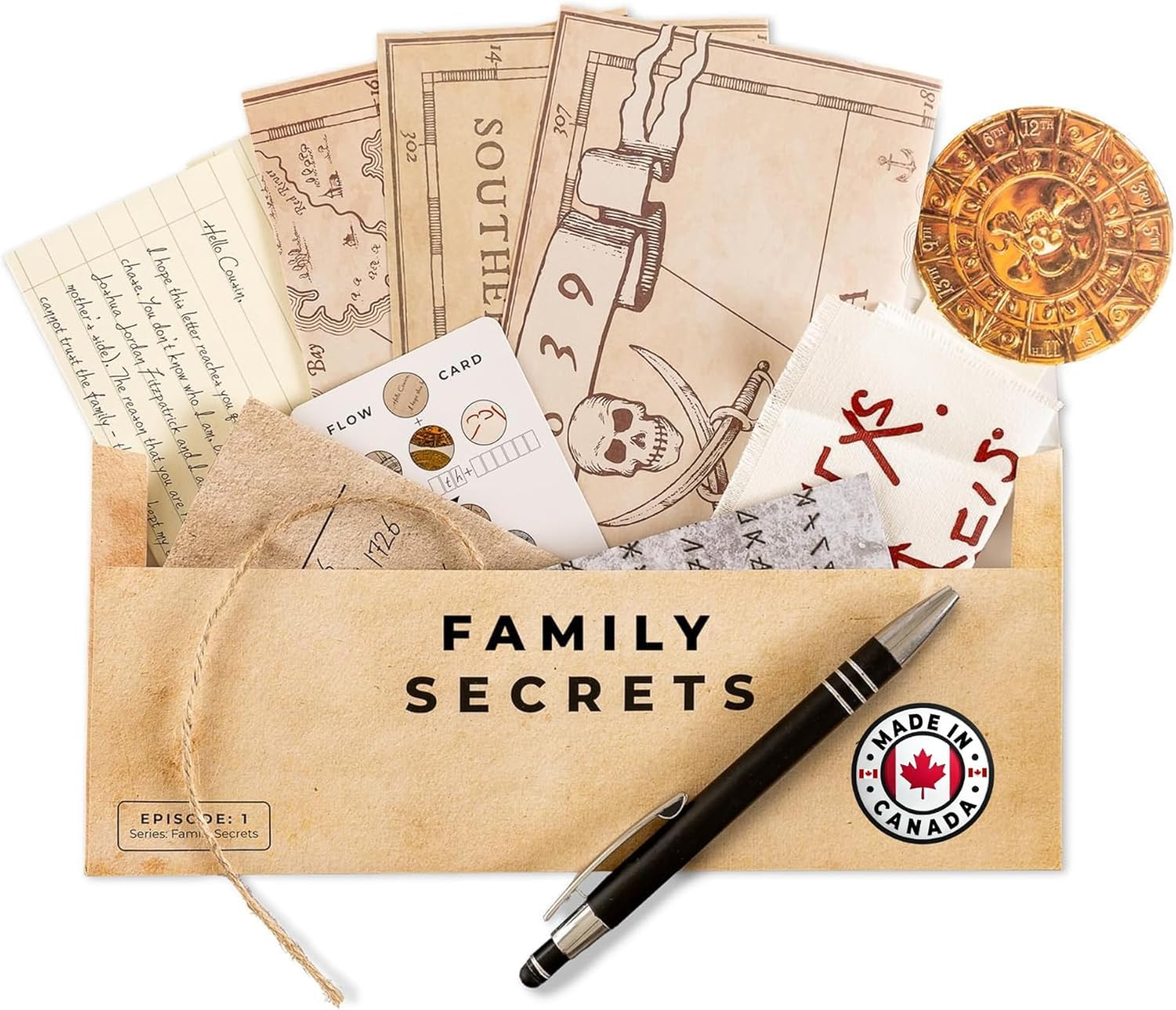 Escape Mail: Gripping Escape Room Game in an Envelope - Episode 1: Family Secrets. Immersive Storyline The Family Will Love Or for Date Night, Age 10+ (2nd Edition)
