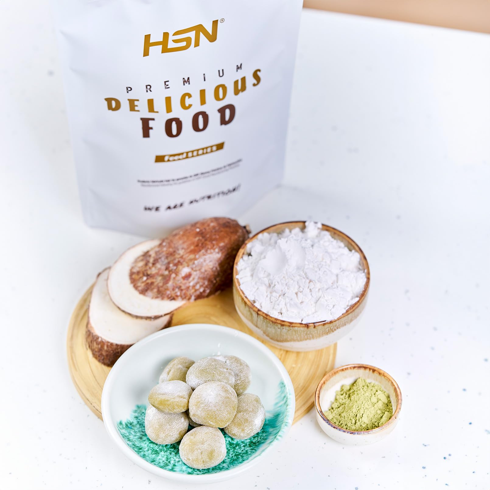 HSN Almidón de Tapioca | Sabor Natural 1Kg = 67 Servicios | 100% Natural Origen Yuca | Ideal Recetas Sin Gluten Espesante | Sin Azúcares Ni Excipientes | No Incluye Dosificador | No-GMO, Vegano
