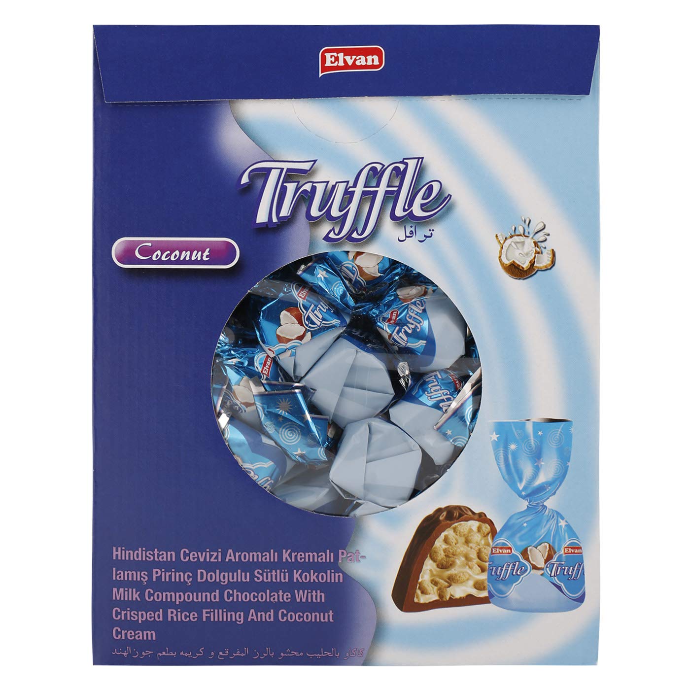 Elvan Truffle Coconut Flavour Chocolate, 2 Kg