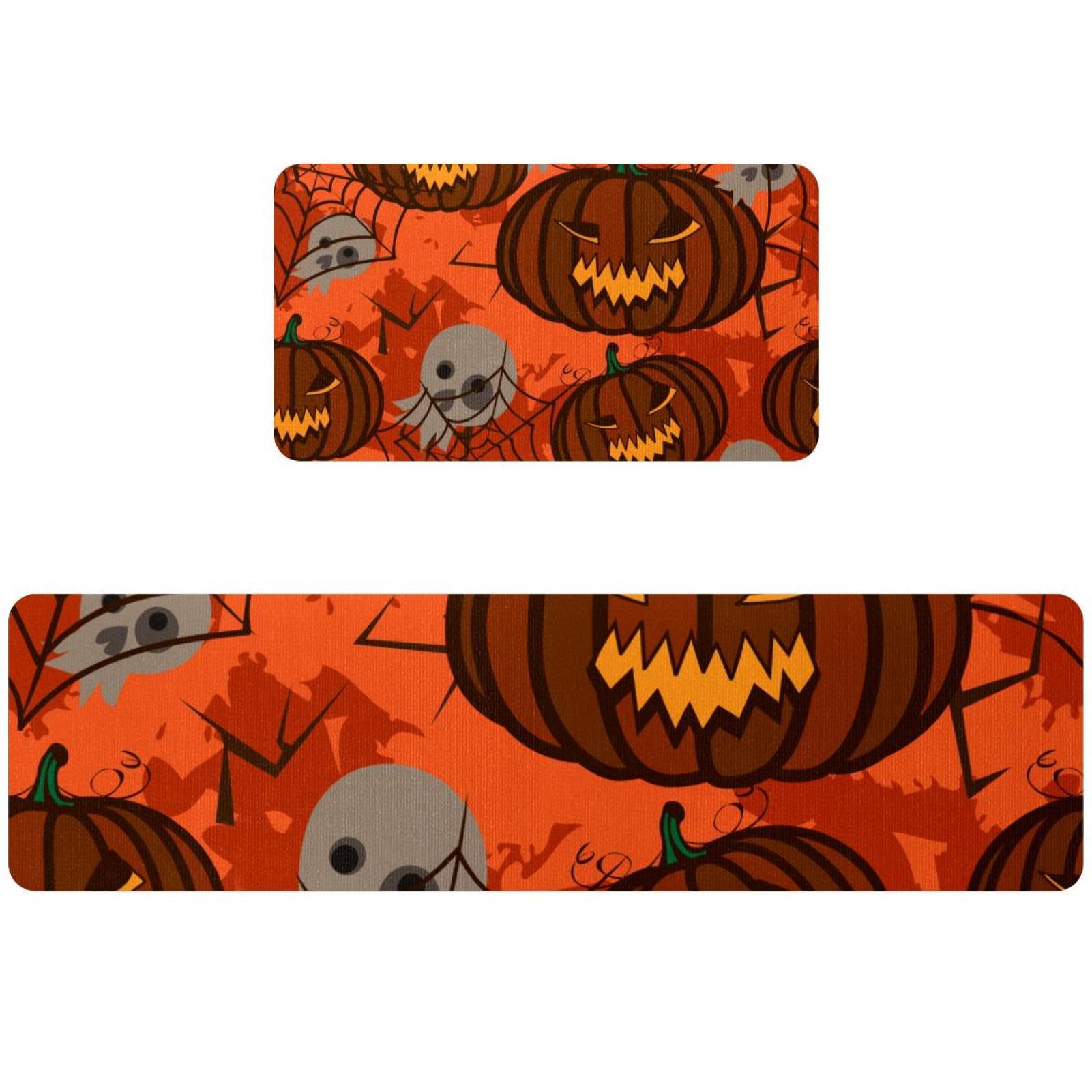 Tapis de cuisine Halloween lavable et antidérapant lot de 2 tapis de sol
