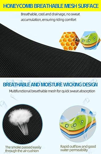 Miniatura 8 de Funda de asiento de motocicleta de tela cojín proteger para Kawasaki Versys 1000 ABS 1000SE Versys1000