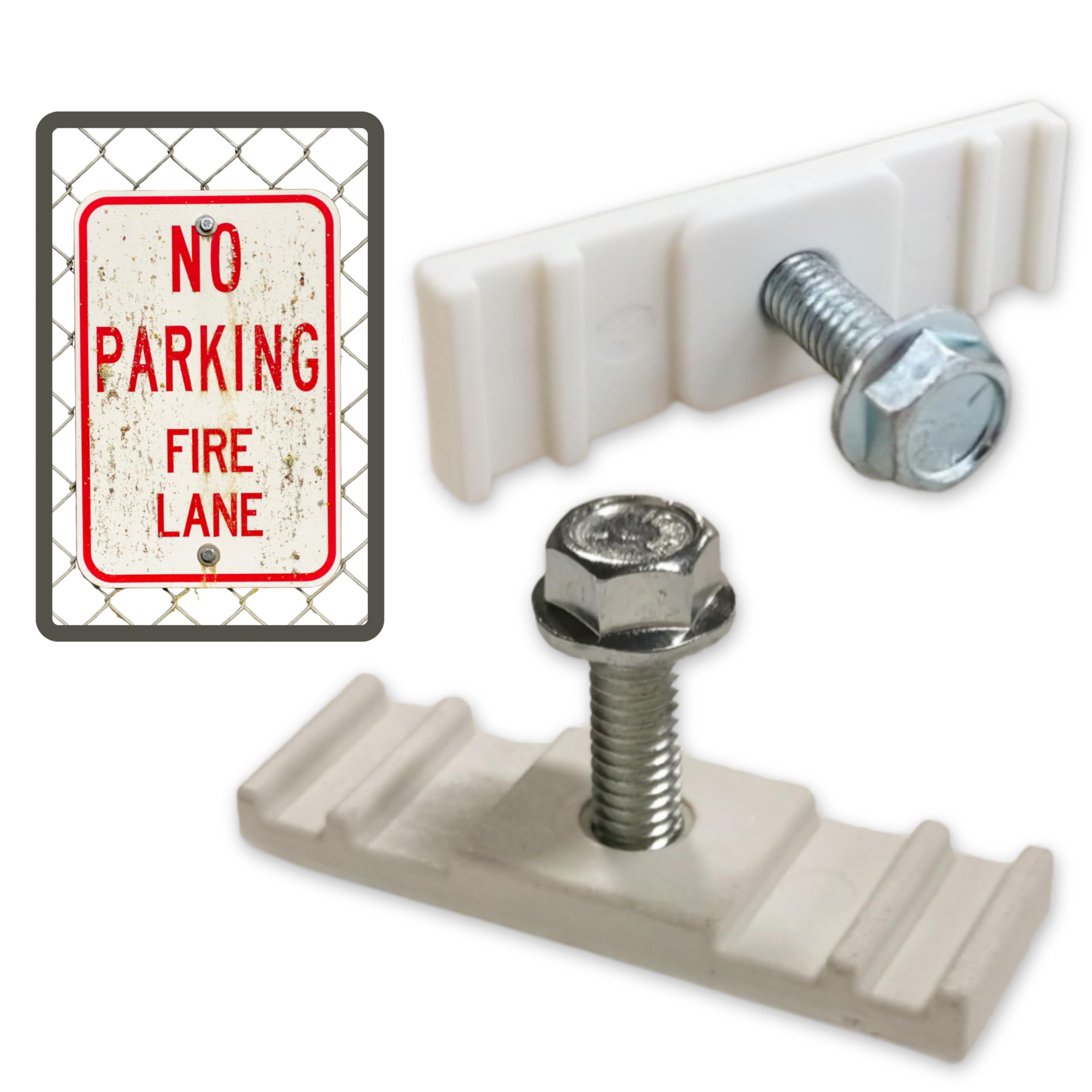 Amazon.com : Sign Bracket for Chain Link Fence [Pack of 24] Chain Link Sign  Fence Mount | Fence Sign Fastener Bracket with Stainless Steel Bolts | Easy  Installation, Ideal for Business, Yard,