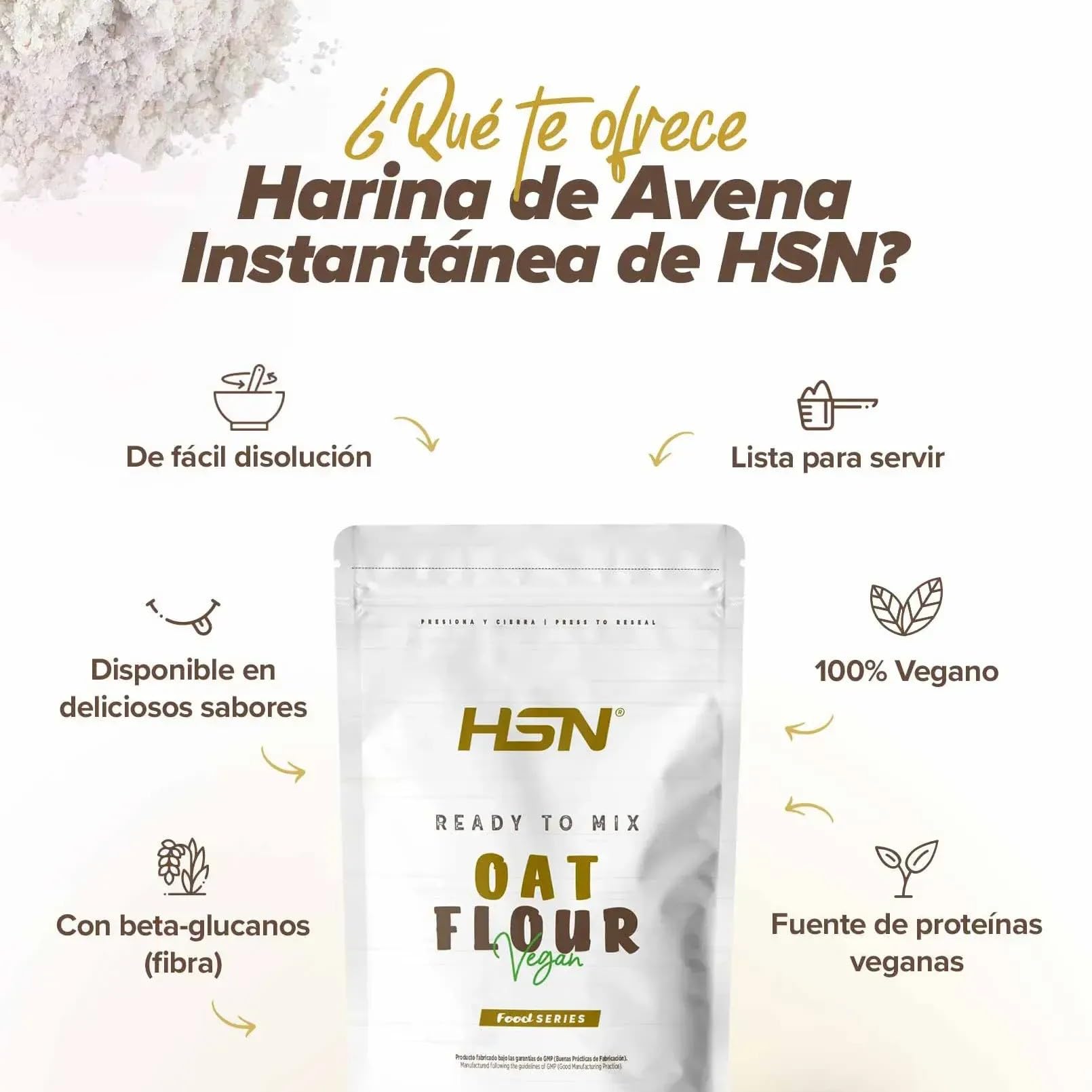 Farine d’Avoine de HSN - sans soja, Végétalienne - Instantanée Idéal pour des Laits Frappés, Crêpes d’Avoine et Blancs d’Œuf - en Poudre – Arôme Vanille, 3Kg