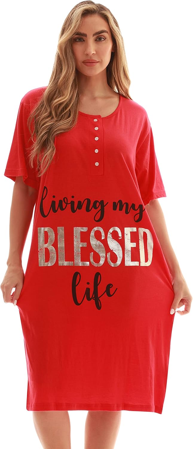 Just Love Short Sleeve Nightgown Sleep Dress for Women