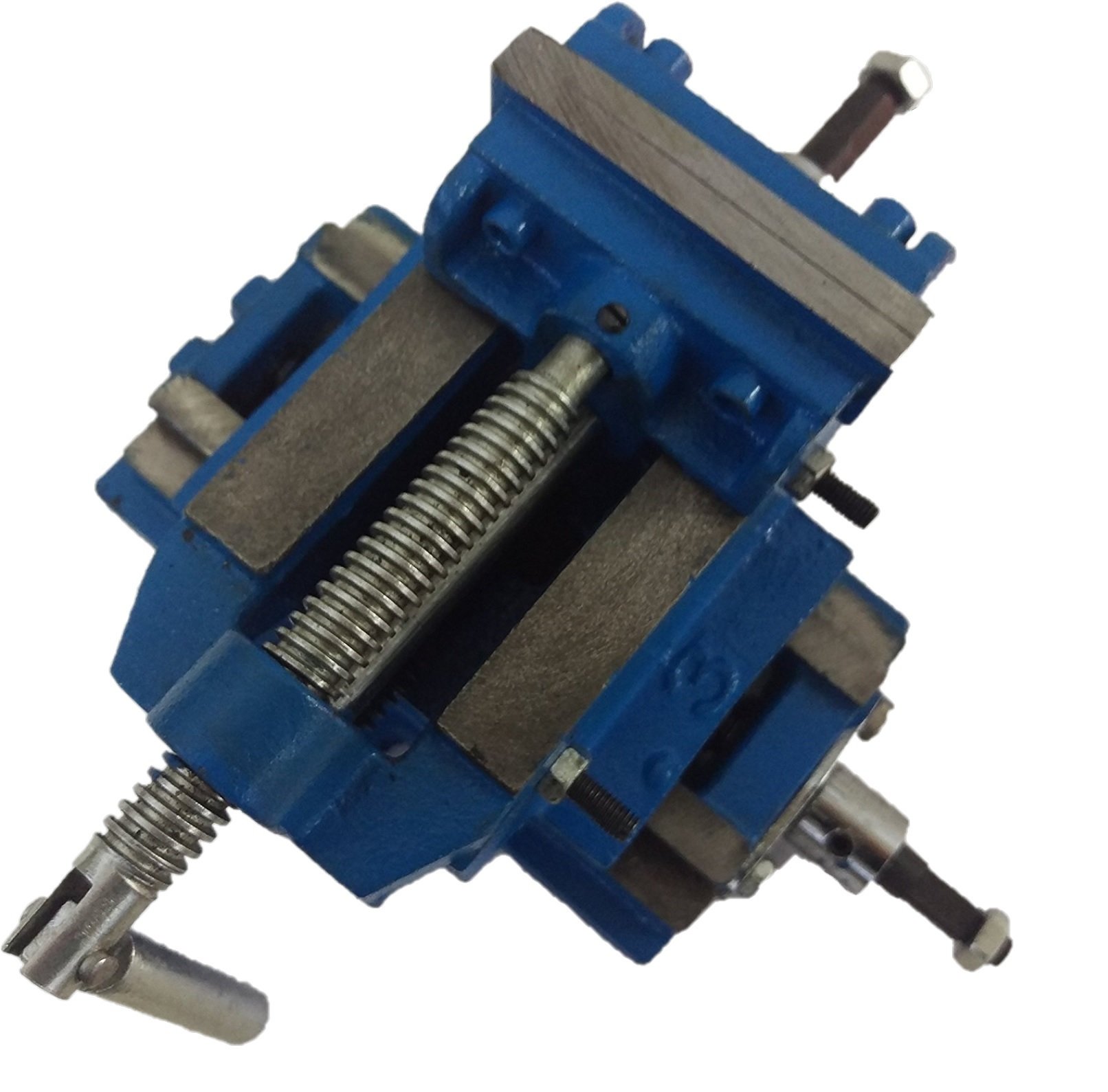 Euronovità EN-220773 Morsa Per Trapano A Colonna O Normale, Versione Robusta, Blu, 75 Mm - 4
