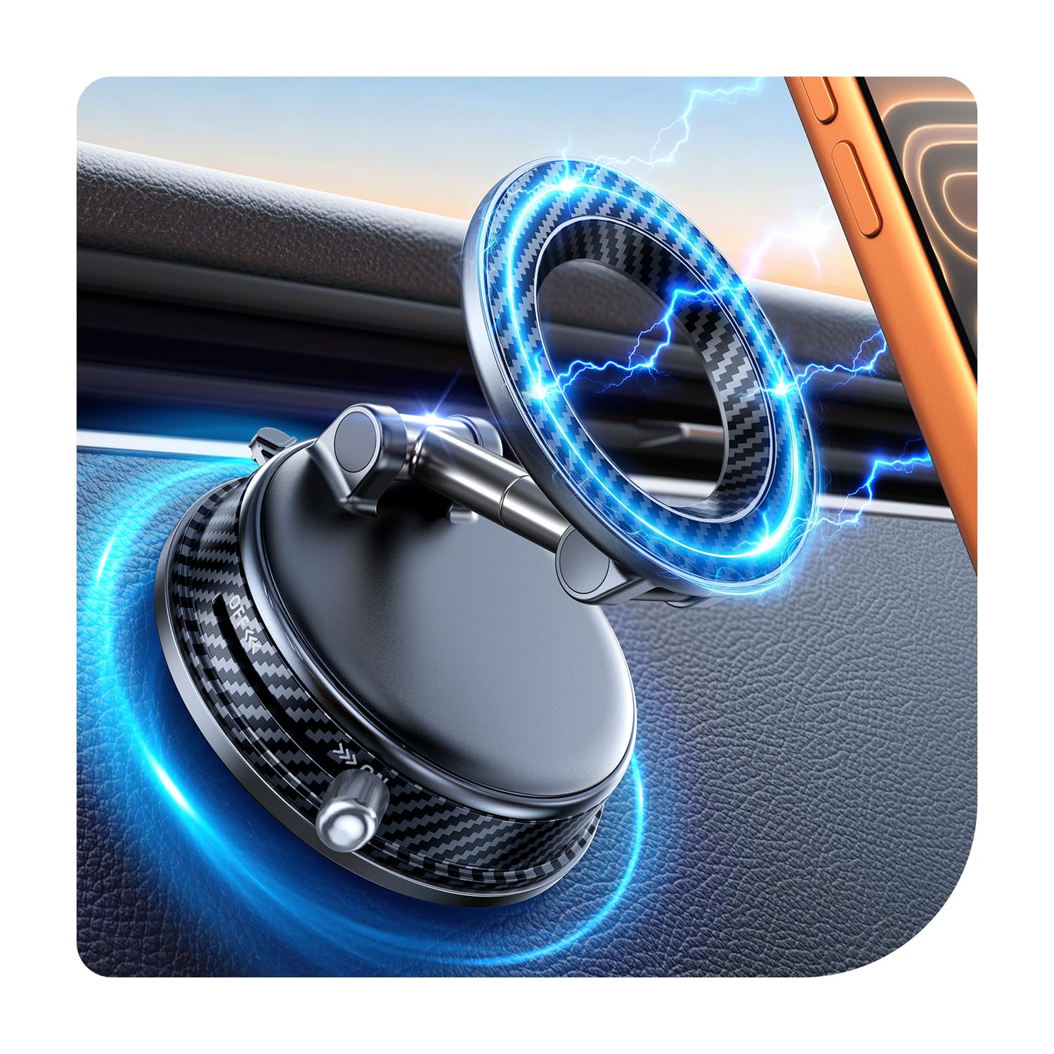 for Car Phone Holder Magnetic,98LBS Suction Base 2400gf Magnet