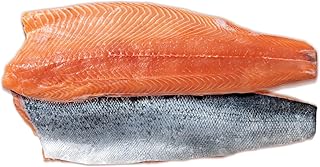 OCEANZEN Frozen Salmon Filets – Premium Frozen Atlantic Salmon Fillets, Whole Skin-On (1 Fillet, 2.5–3lb/40–48oz) – Rich in Protein & Omega-3, Vacuum-Sealed for Freshness – Perfect for Grilling & Special Meals