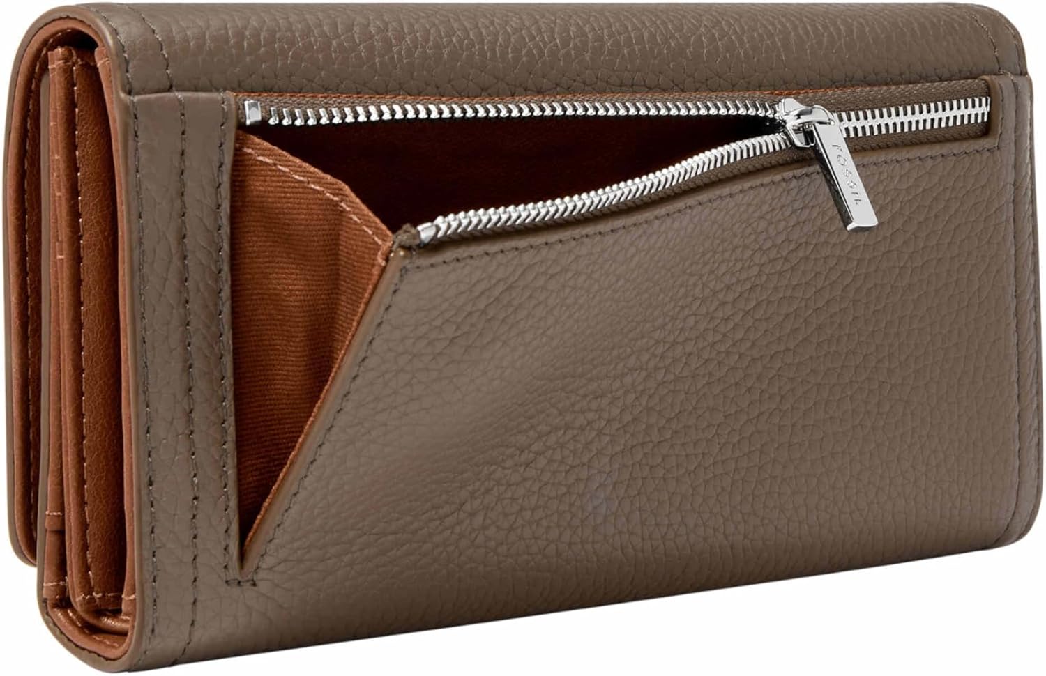 Fossil Women's Logan Leather RFID-Blocking Flap Clutch Wallet for Women - Image 4