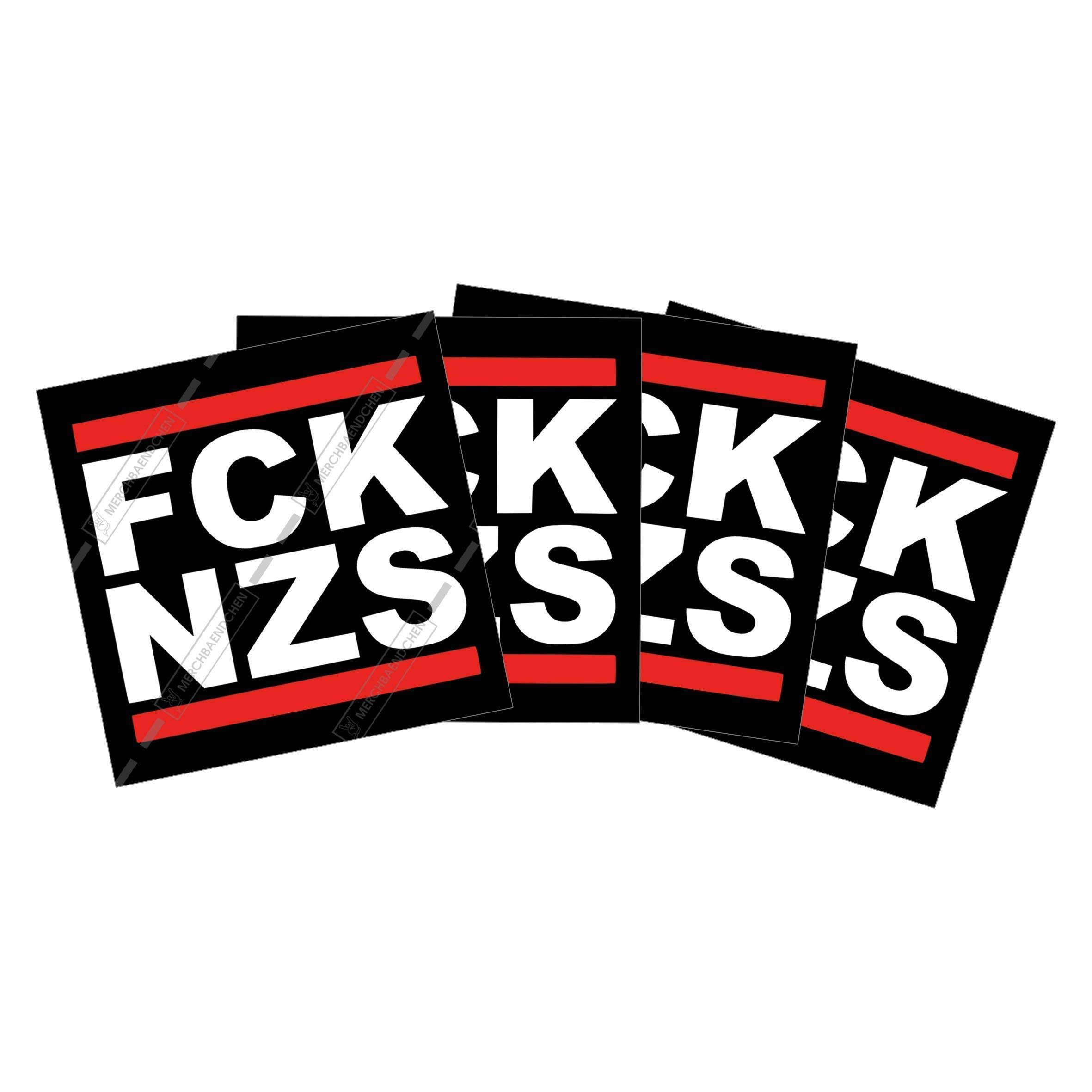 FCK NZS Sticker Paket Classic (30, 50,100, 300 oder 500 Stück) 7,4cm x 7,4cm