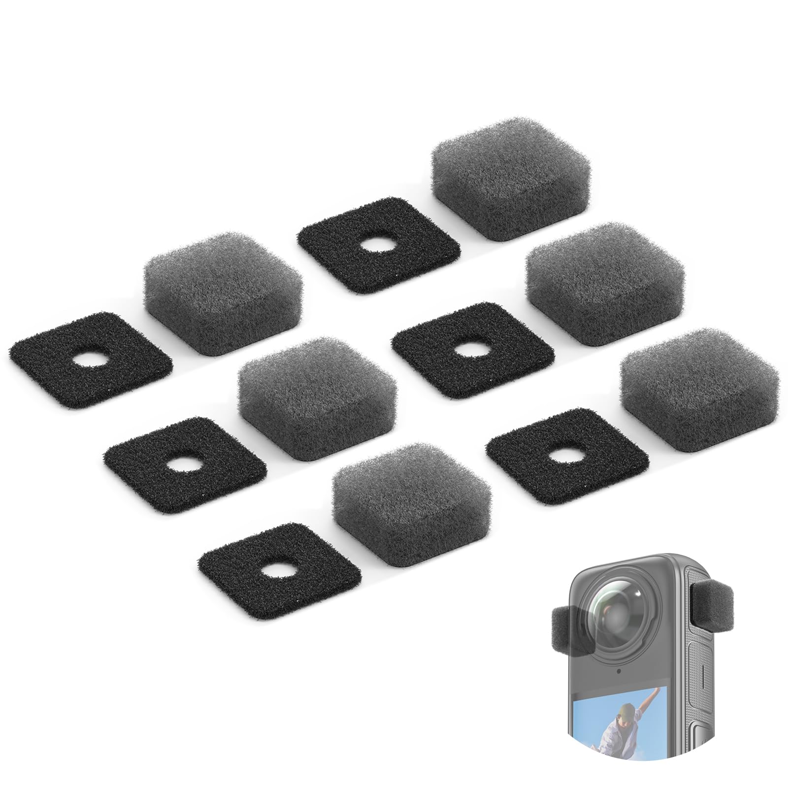 VRIG 6pcs Mic Wind Muff for Insta 360 X5 / X4 / X3