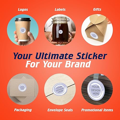 Vista 34 de DayStar Custom Signs & Design - 100 adhesivos de vinilo personalizables, con texto, imagen, diseño y logotipo; adhesivos para logotipo de embalaje