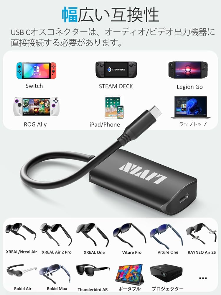 ARグラス　Rokid air hdmiアダプタ&usb-c延長アダプタ　セット ARグラス Rokid air hdmiアダプタ&usb-c延長アダプタ セット