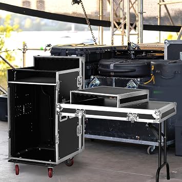 Dj Table for Performance Media Storage Cabinet Network Devices Rack Stereo Equipment Av Stand Audio Black