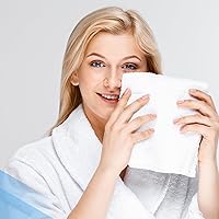 Vista 5 de Infinitee Xclusives Paños de lavado de 100 % algodón de alta calidad para ducha, paquete de 4, 12 x 12 pulgadas, altamente absorbentes, para baño