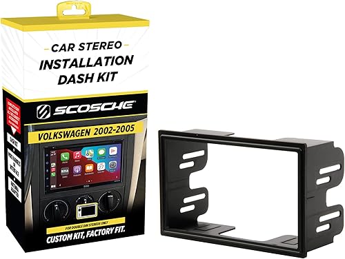 Miniatura 11 de Scosche ICVW5BN Kit de instalación de radio doble DIN y arnés compatible con vehículos Volkswagen no amplificados seleccionados 2002-2005 - Kit