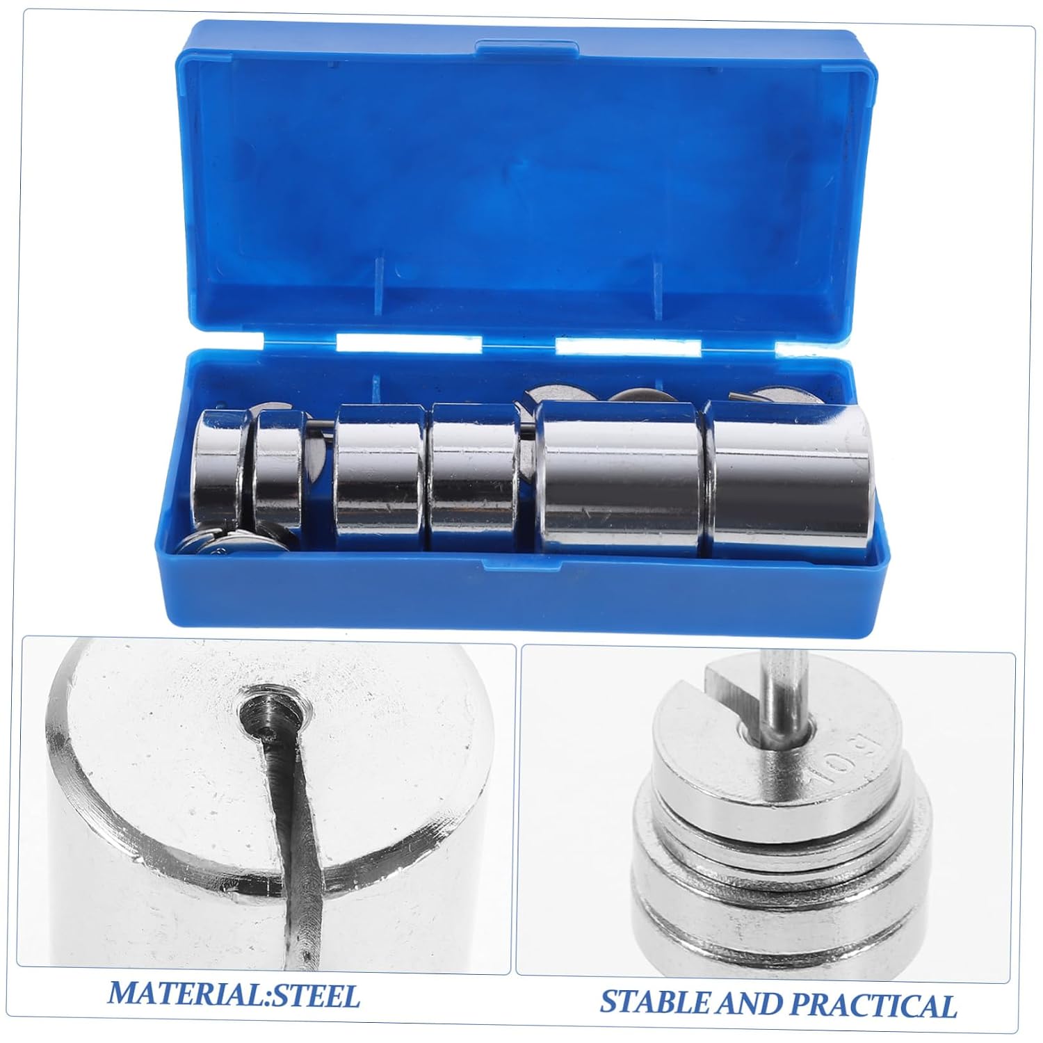 Ciieeo 1Set Slotted Weights with Hanger Metal Slotted for Physics Experiments Discs with Hook Accurate Laboratory Weights for Teaching and Demonstrations Labs