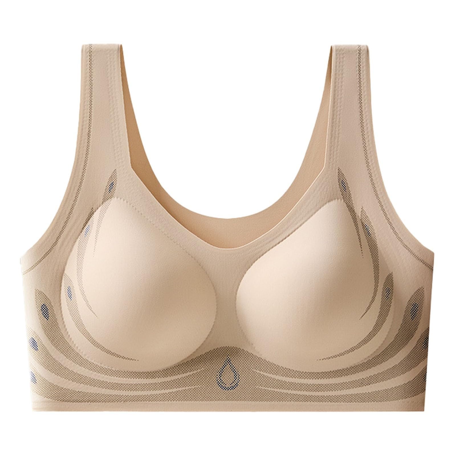 Sujetadores sin Aros para Mujer Push Up UK Inalámbrico Sin Costuras Comodidad Tallas Grandes Push-Up Cobertura Completa Acolchado Senos Grandes Sujetadores Diarios Levantamiento de Apoyo Cómodo
