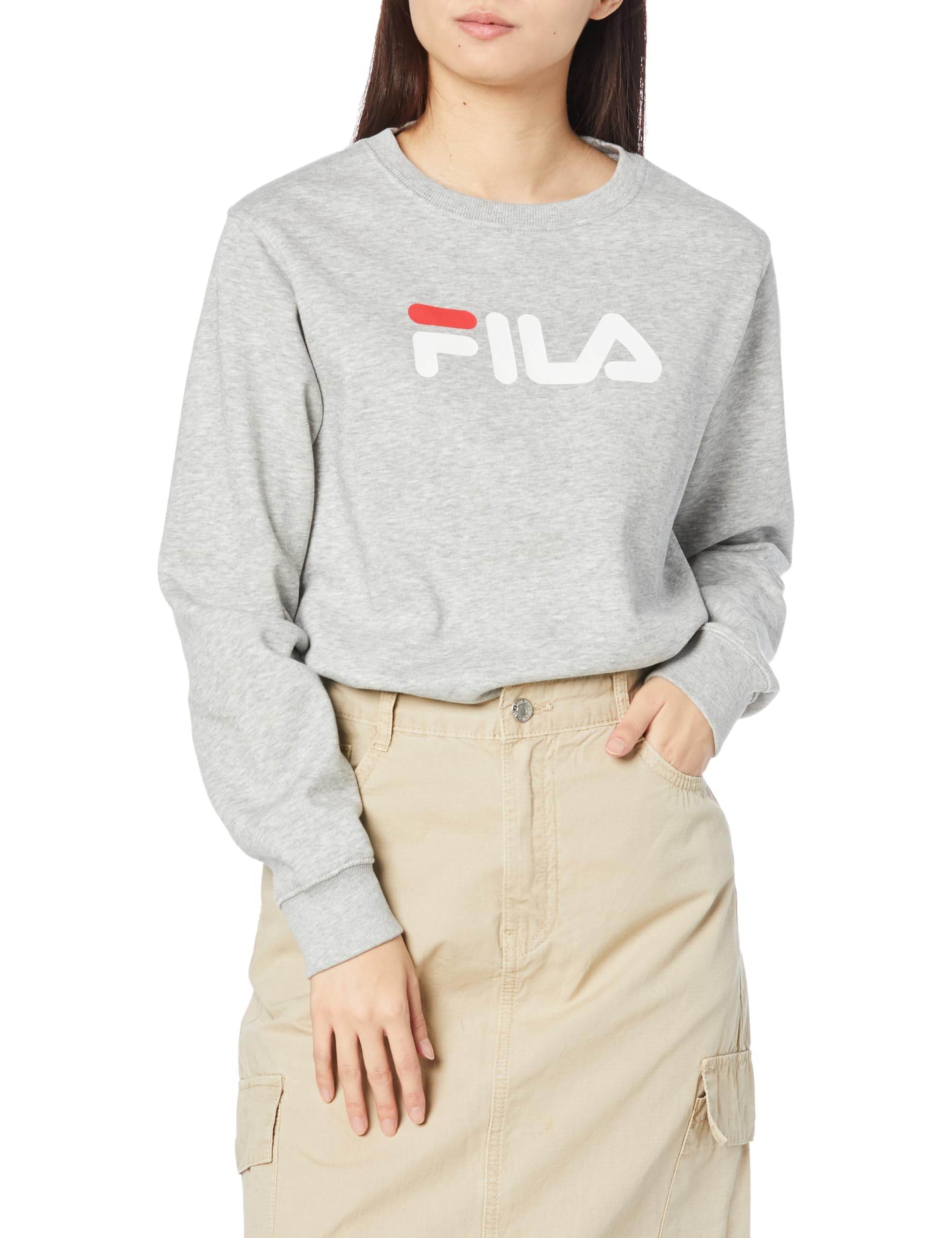 【52%OFF】【1,534円】 FILA レディース フロントロゴ 裏起毛 トレーナー