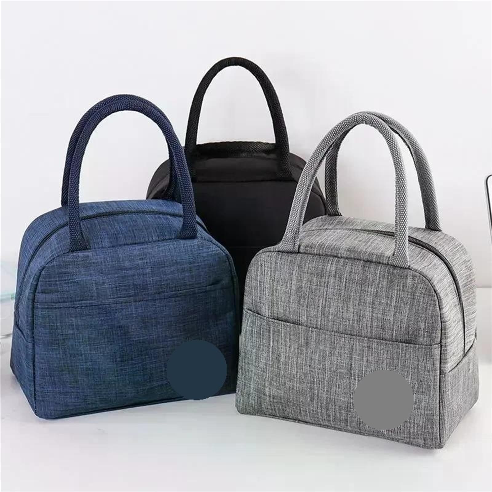 Fiambrera portátil de viaje for Picnic, 2 uds., almacenamiento alimentos, bolsa térmica for desayuno, almuerzo con asa, aislante for mujer y niño Para El Trabajo