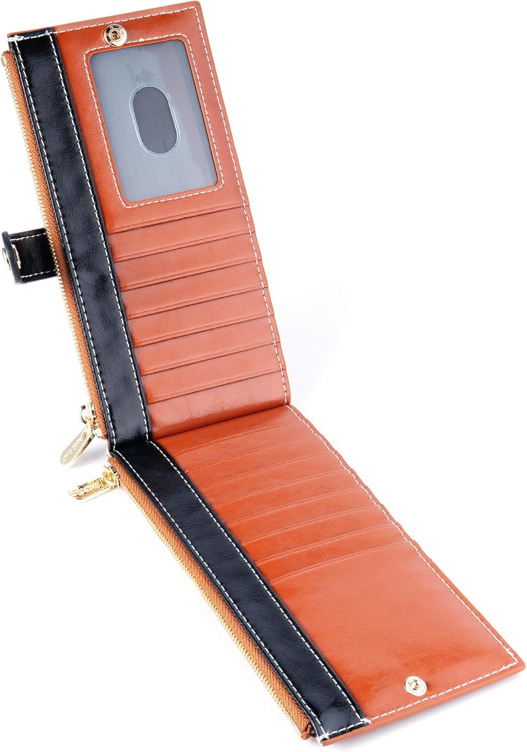 ANDOILT Wallets for Women Genuine Leather Wallet RFID Blocking Bifold Multi Card Case Purse with Zipper Pocket Handbag - Image 7