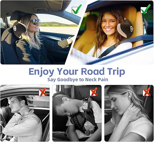 Miniatura 7 de Really Useful - Almohada para reposacabezas de automóvil, almohada para dormir con correa ajustable, 100% espuma viscoelástica y funda extraíble