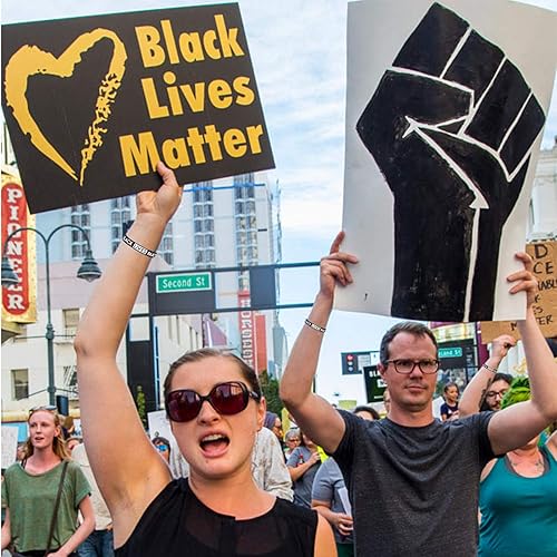 Miniatura 3 de Black Lives Matter pulsera de silicona pulseras de goma negro brazalete pulsera 10 piezas