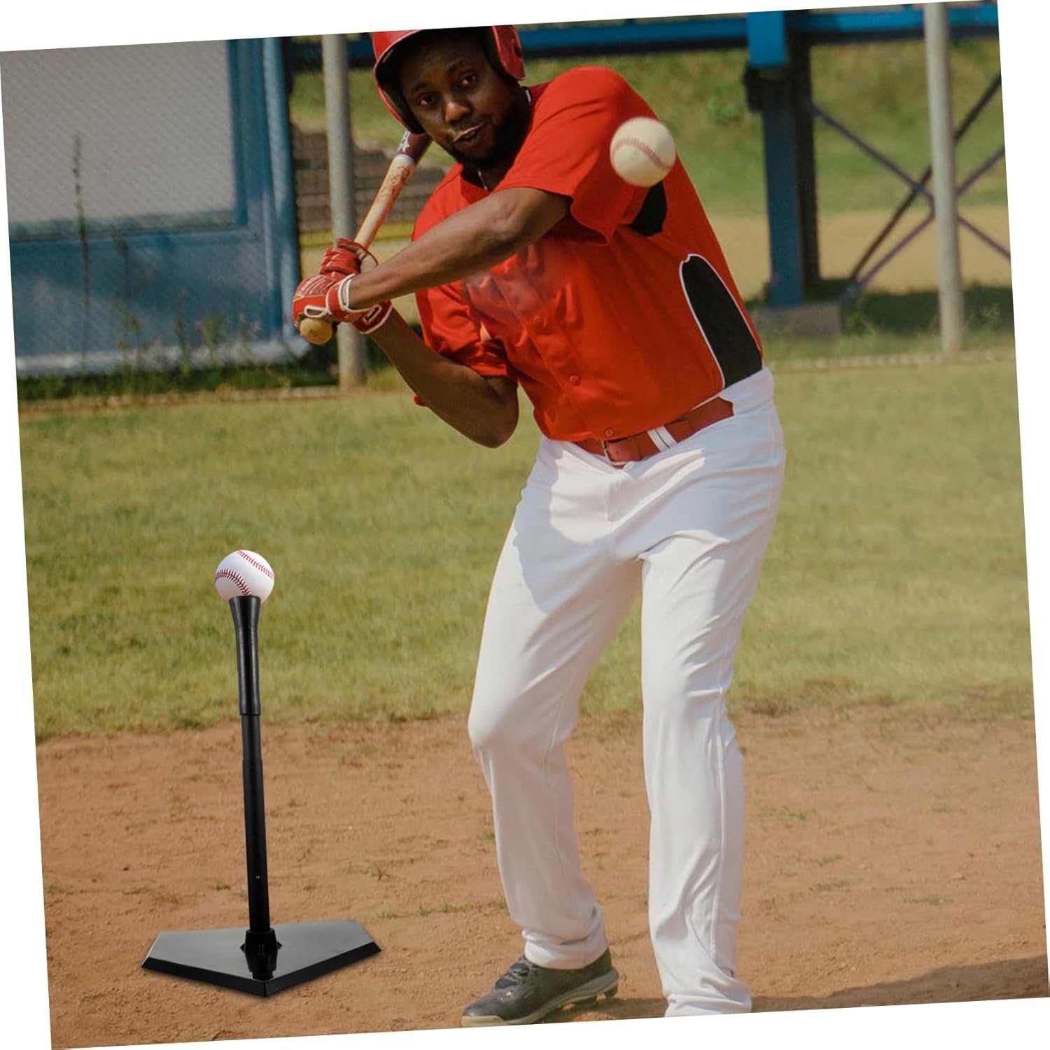 Baseball Practicing Rack Batting Swing Holder Training Equipment Outdoor Softball Tee