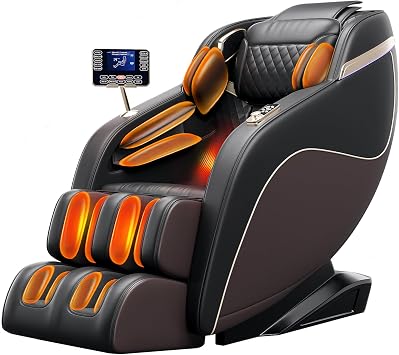 Massage Chair Full Body 4D Zero Gravity Massage Chairs Recliner with SL-Track, Body Scan, Lumbar and Calf Heating, Foot Rollers, Stretch, Bluetooth, Quick Knob Added