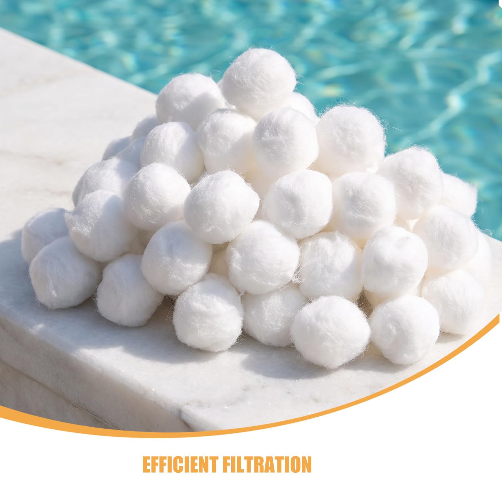 Poolfilter Medienkugeln 1,4 Kg aus Fasermaterial, Wiederverwendbar