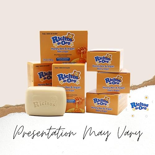 Miniatura 2 de Ricitos de Oro jabón de Miel, Jabón para bebé hipoalergénico, limpia, suaviza e hidrata la piel de tu bebé, 100 g cada una, 6 Barras de jabón.