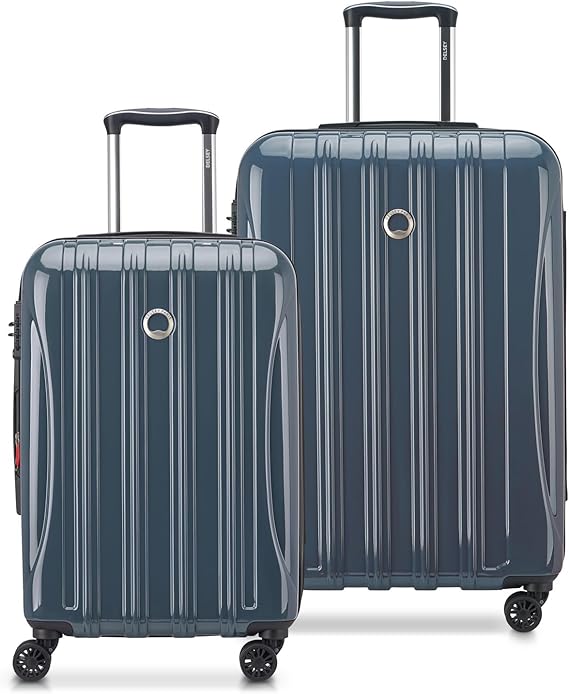 DELSEY PARIS Helium Aero Hardside Expandable Luggage with Spinner Wheels, Orion Blue, 2-Piece Set (21/24)