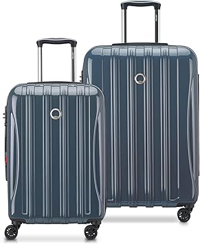 DELSEY PARIS Helium Aero Hardside Expandable Luggage with Spinner Wheels, Orion Blue, 2-Piece Set (21/24)