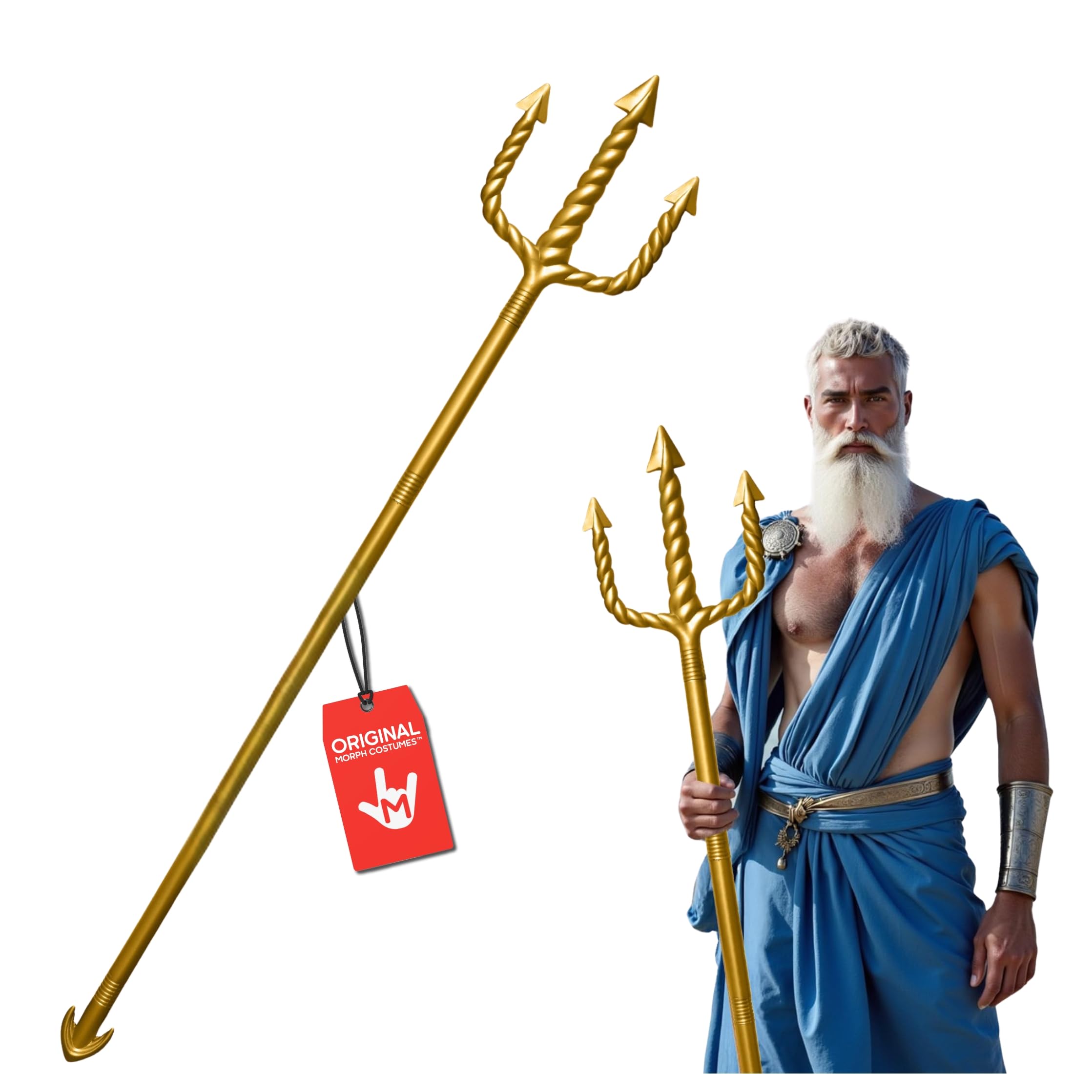 Adult 5 Pc King Neptune Trident Devil Pitchfork Staff Costume Accessory Prop