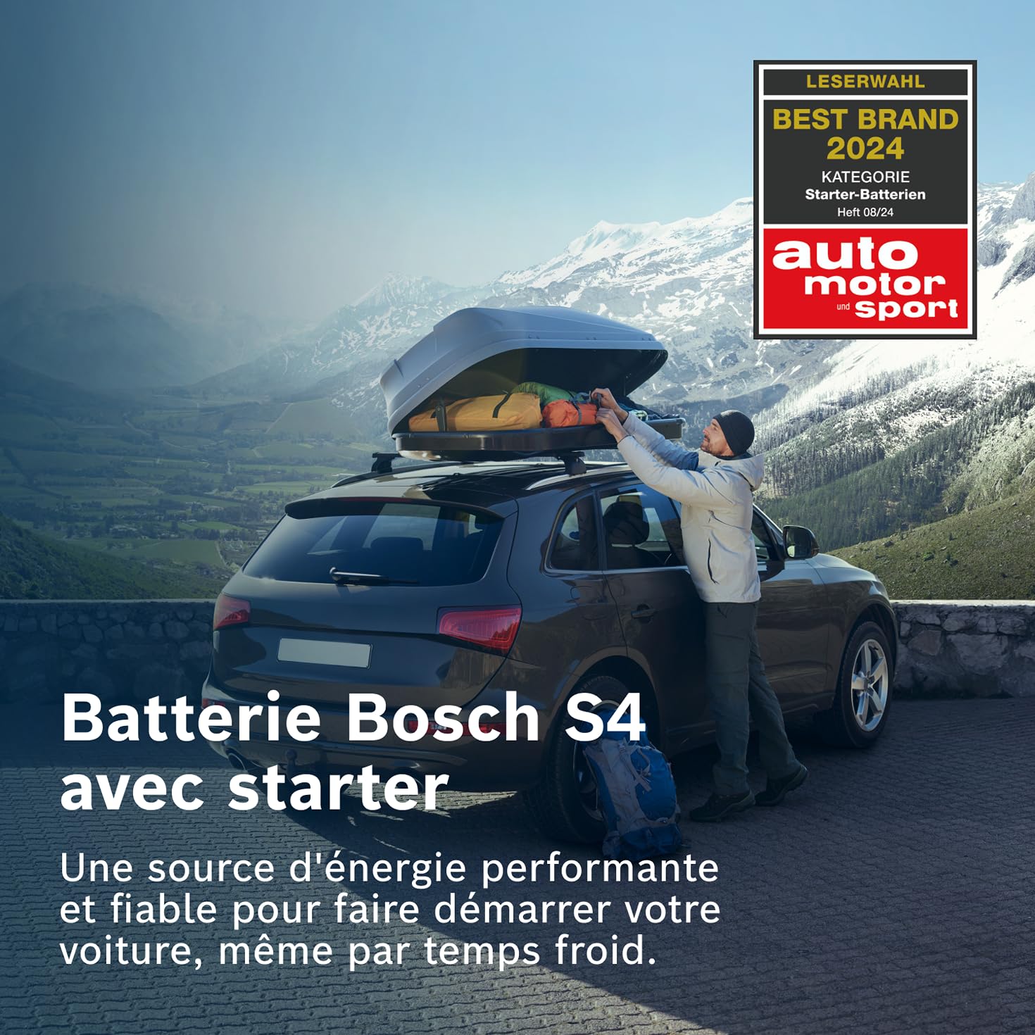 Bosch S4 008 Batterie Auto 74 A/h - 680 A - Batterie 12 V, Plomb-acide pour Véhicules sans Système Start/Stop, Polarité Gauche (-) Droite (+), 278 x 175 x 190 mm