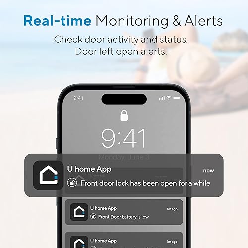 Miniatura 8 de ULTRALOQ Bolt - Cerradura inteligente de huellas dactilares, funciona con Apple HomeKit, cerradura de puerta de entrada sin llave WiFi integrada,