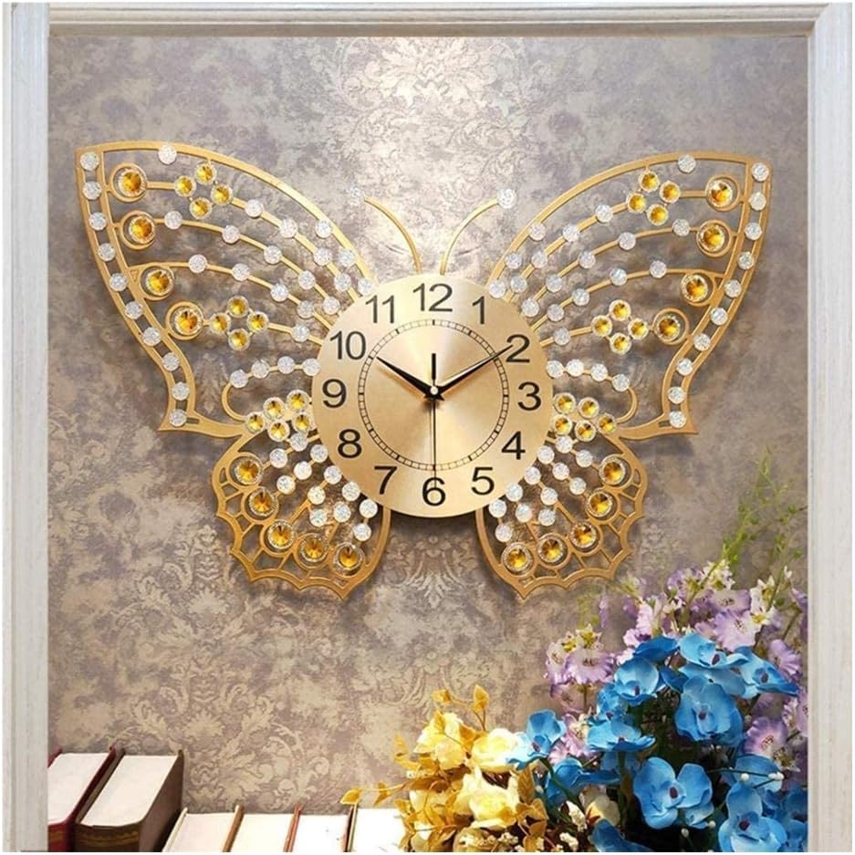Clock Modern Design Crystal Living Room Clock Creative Person 【Goodtime】