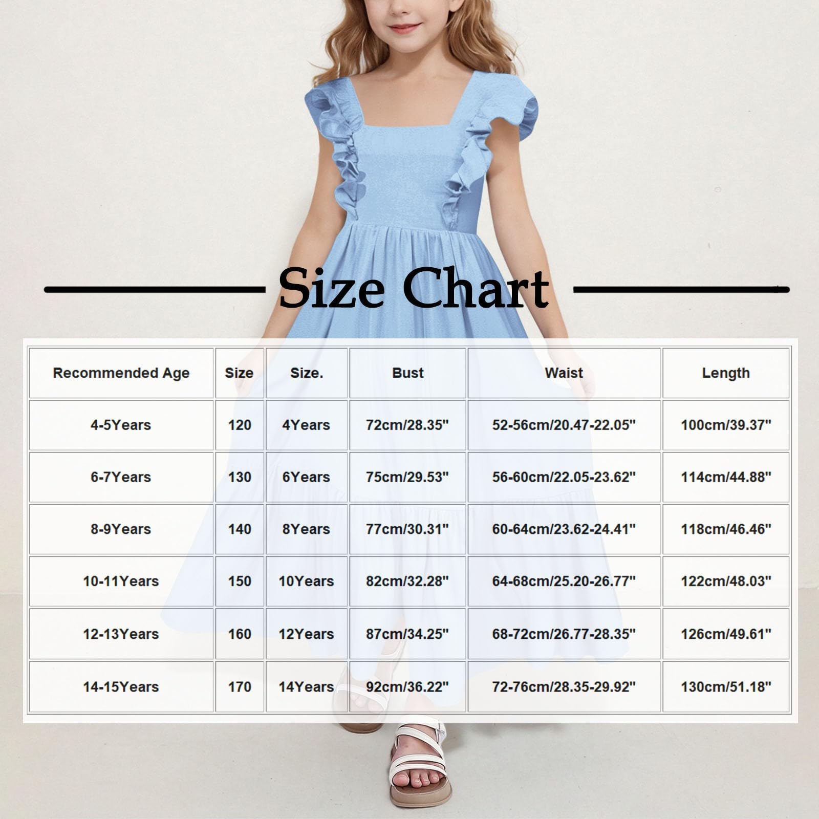 Vestito estivo per ragazze con volant senza maniche casual Boho Beach Midi Dress Kids Fashion Holiday A Line Sundress Abiti da festa di compleanno