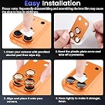 Tensea Compatible for iPhone 17 Pro Max Camera Lens Protector, Metal Aluminum Alloy Tempered Glass Cover Camera Screen Protector Accessories, Case Friendly