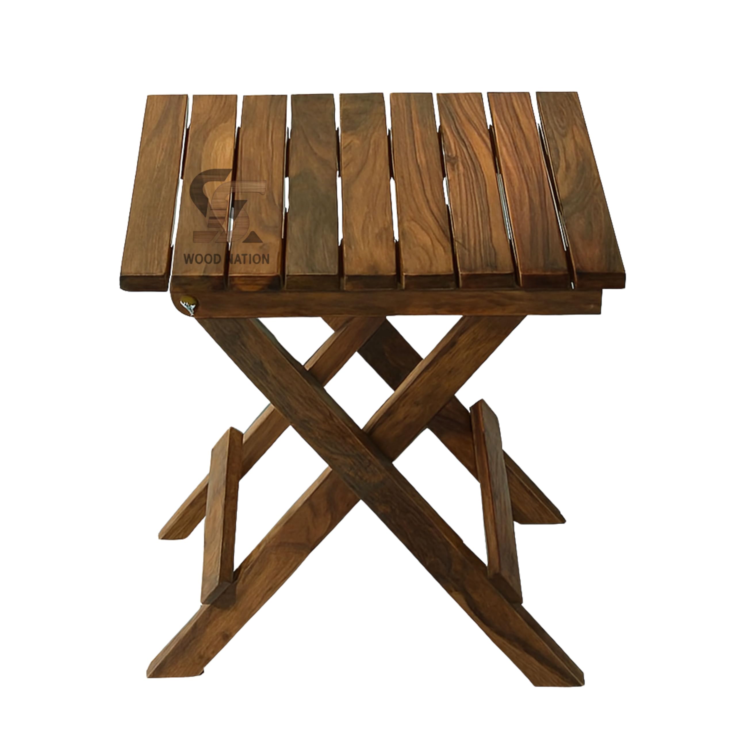 Multipurpose Sheesham Wood Foldable Side Table – Stylish, Strong & Space-Saving | Perfect for Home, Balcony & Outdoor Use, Picnic Table for Camping & Dining (Bohemian, Large)-image-35