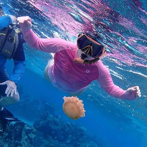 Miniatura 4 de Equipo de esnórquel para adultos, juego de esnórquel seco máscara de buceo, vista panorámica de 180, equipo de esnórquel profesional, máscara de