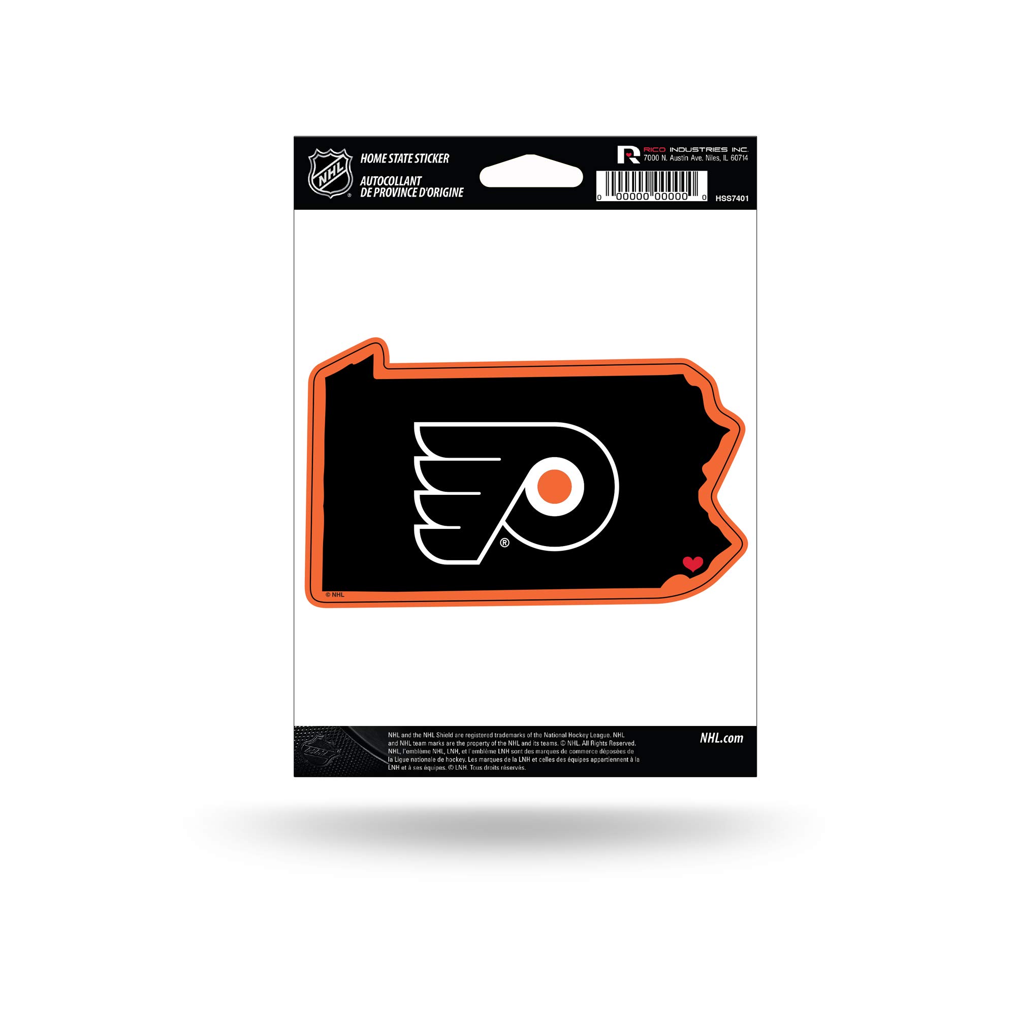 NHL Rico Industries Home State Sticker, San Jose Sharks, 5.75 x 8-inches