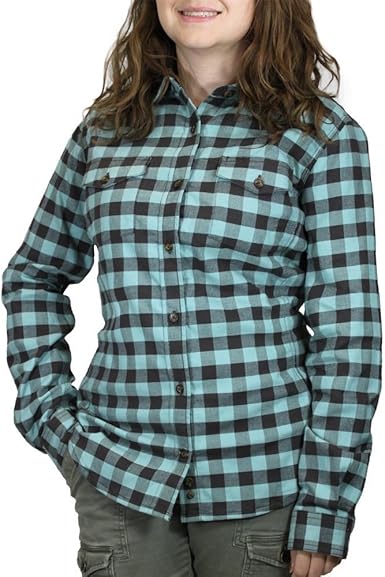 Womens button up flannel Clearance