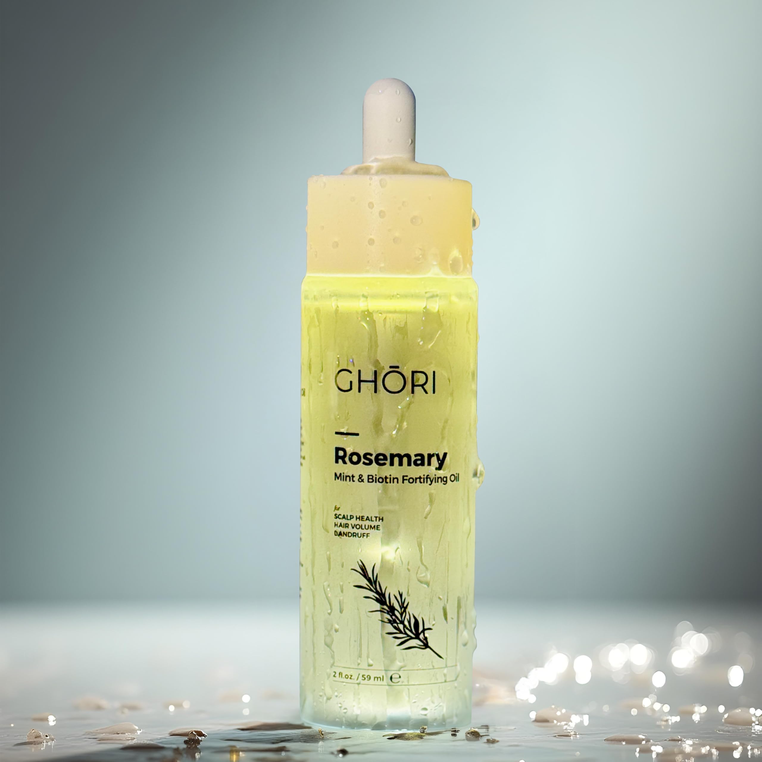 Ghori Rosemary, Mint & Biotin Fortifying Hair Oil, Rosemary Oil, 59 ml (Pack of 1) - Image 2